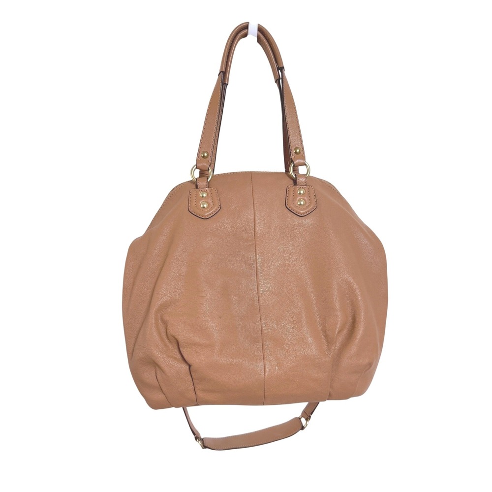 Coach Ashley Tan Camel Leather Satchel Crossbody Bag F23684 Gold Hardware - Picture 4 of 8